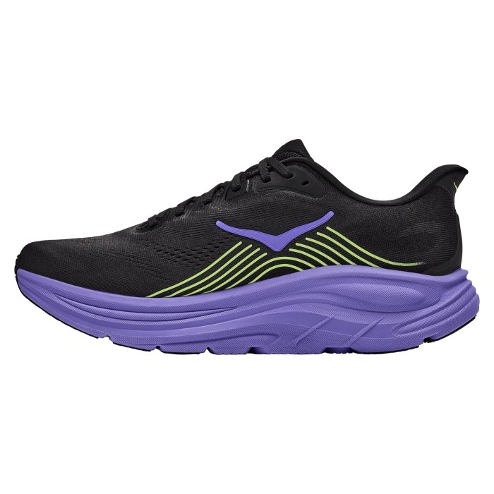 Hoka Clifton 11 - Mens Running Shoes - Black/Neon Yuzu/Purple - image 3