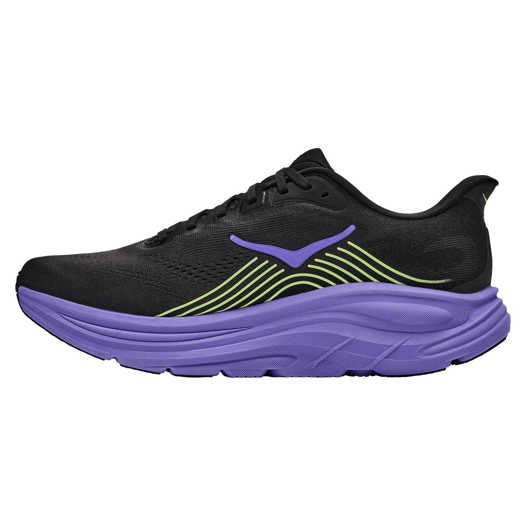 Hoka Clifton 11 - Mens Running Shoes - Black/Neon Yuzu/Purple - image 3