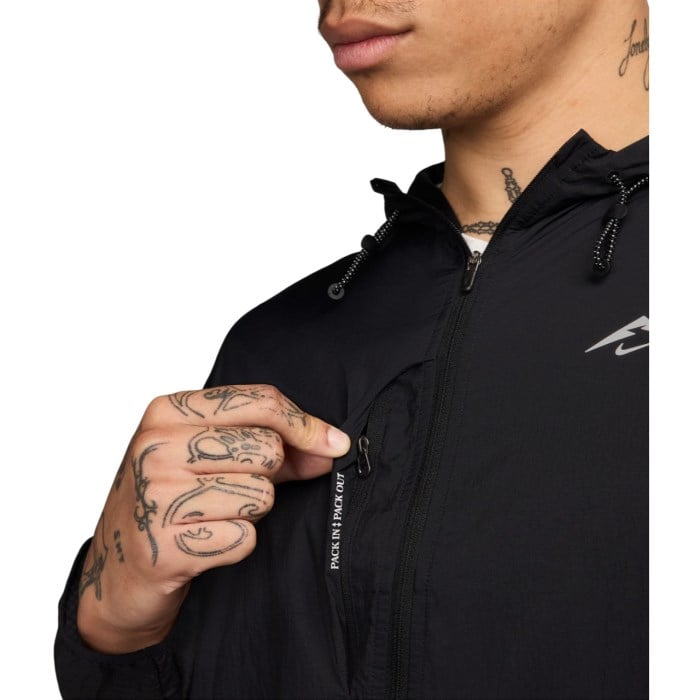 Nike Trail Aireez Mens Running Jacket - Black/Anthracite/Summit White