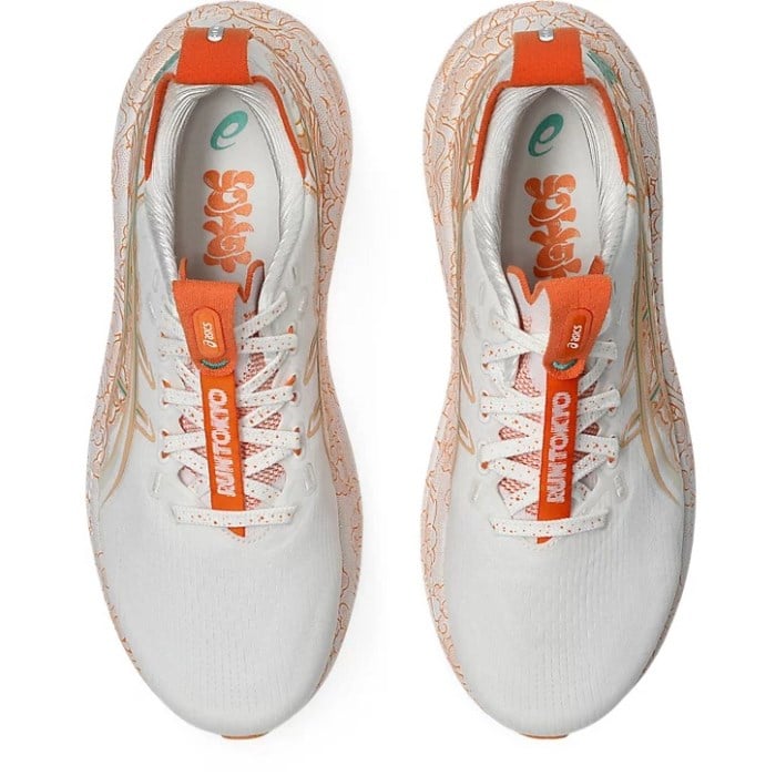 Asics Gel Nimbus 28 Tokyo Marathon - Unisex Running Shoes - White/Apricot Crush