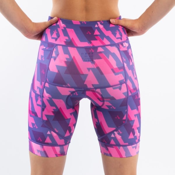 Sub4 Womens Triathlon Shorts - Purple Print