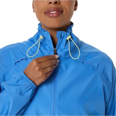 Asics Nagino Actibreeze Womens Running Short Jacket - Blue Coast