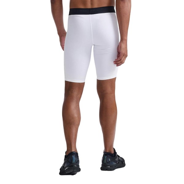 2XU Base Layer Mens Compression Shorts - White/White