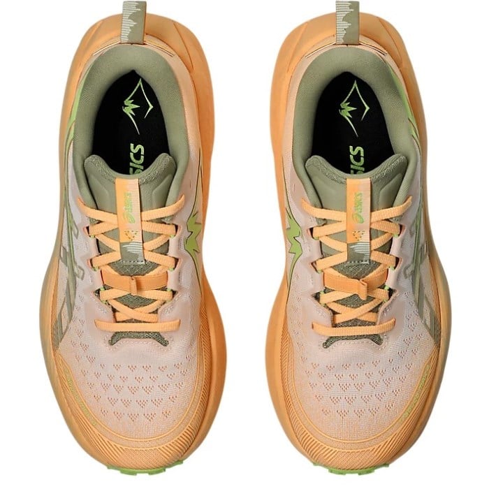Asics Trabuco Max 4 - Mens Trail Running Shoes - Cream/Khaki/Orange