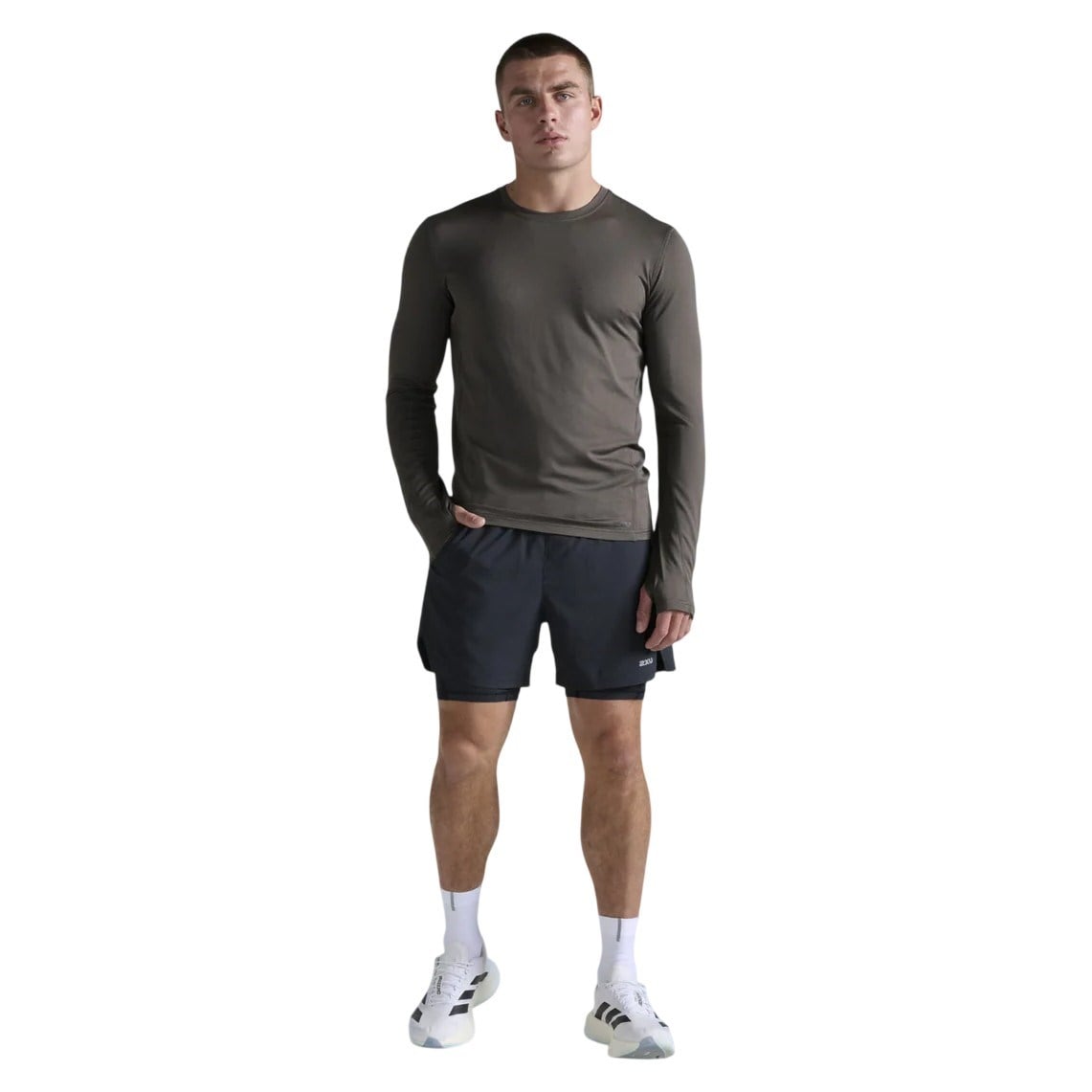 2XU Mens Ignition Grid Base Layer - Flint/Black Reflective - image 7