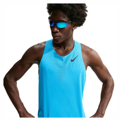 Nike Aeroswift Dri-Fit ADV Mens Running Singlet - Blue/Black