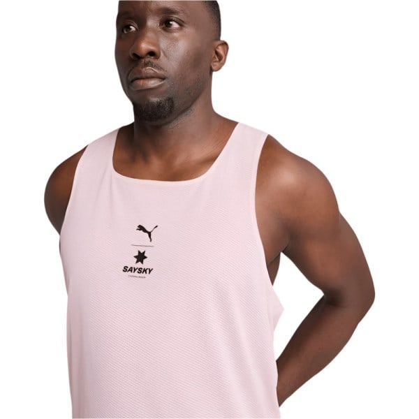 PUMA X SAYSKY Running Singlet - Mens - Rose Mauve