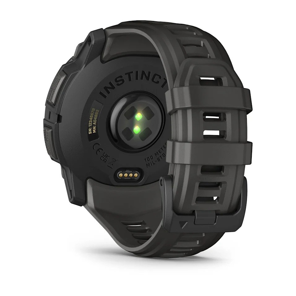 Garmin Instinct 3 50mm AMOLED Rugged GPS Smartwatch - Black/Charcoal