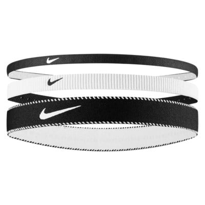 Nike Flex Classic Mixed Width Headband - 3 Pack - Black/White/Black