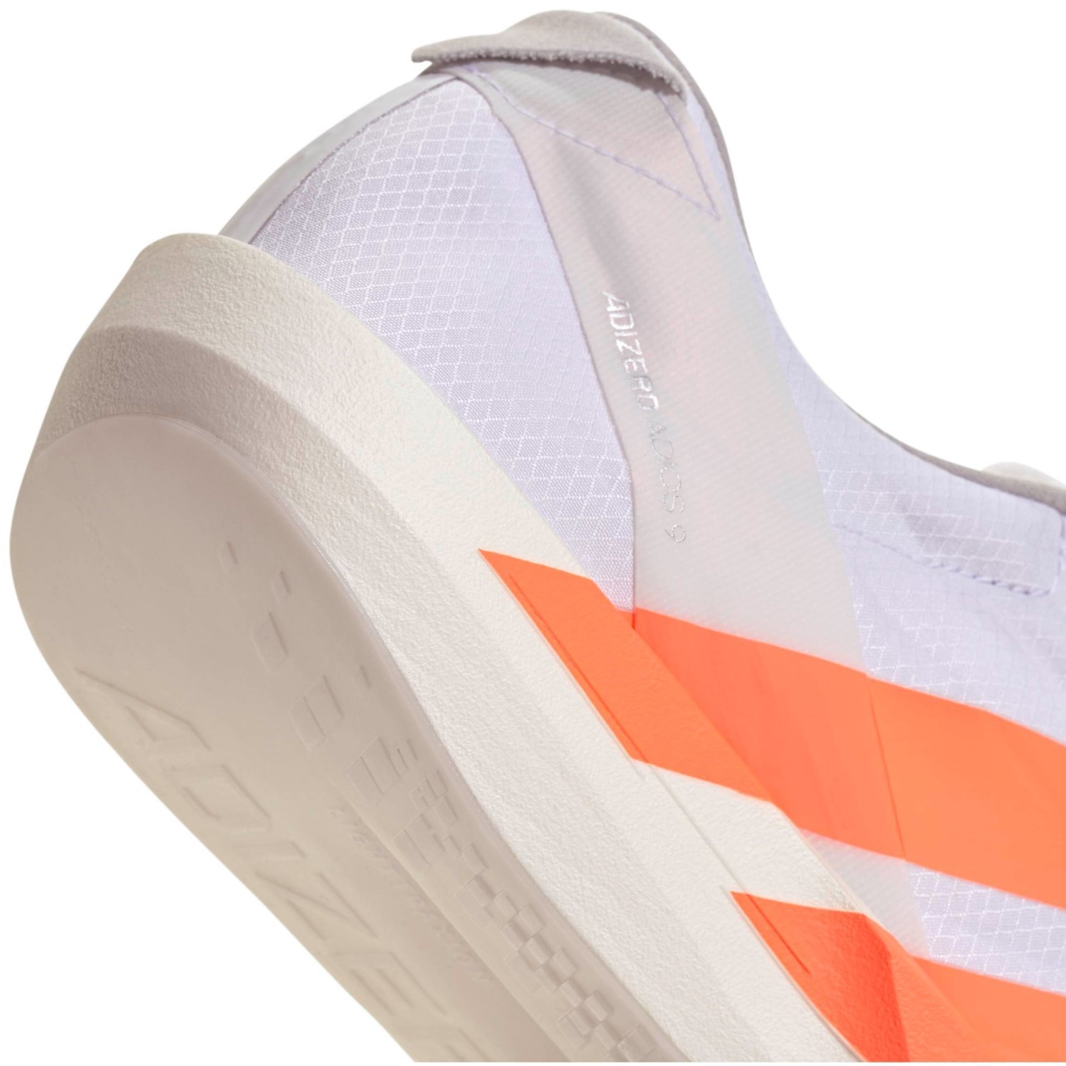 adidas Adizero Adios 9 - Mens Running Shoes - Cloud White/Lucid Orange/Lucid Red