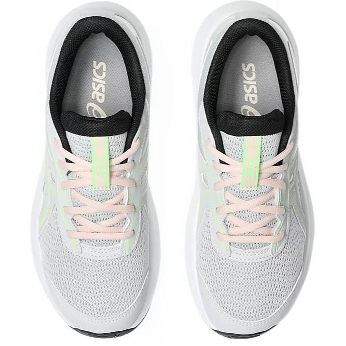 Asics Contend 9 GS - Kids Running Shoes - Glacier Grey/Illuminate Green