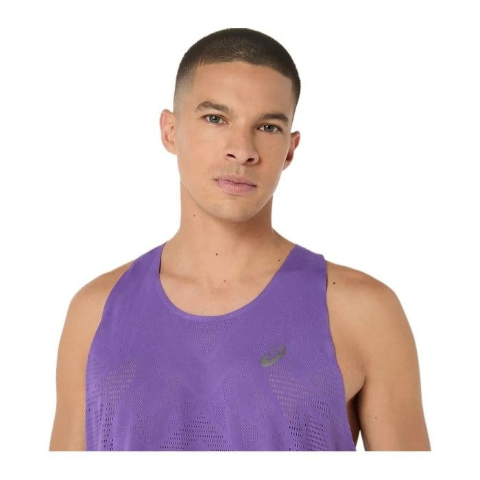 Asics MetaRun Mens Running Singlet - Edo Purple