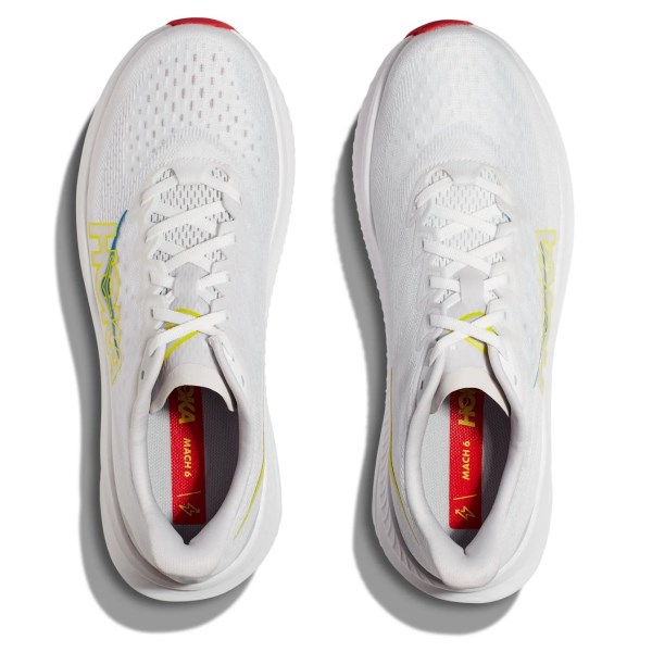 Hoka Mach 6 - Mens Running Shoes - White/Nimbus Cloud