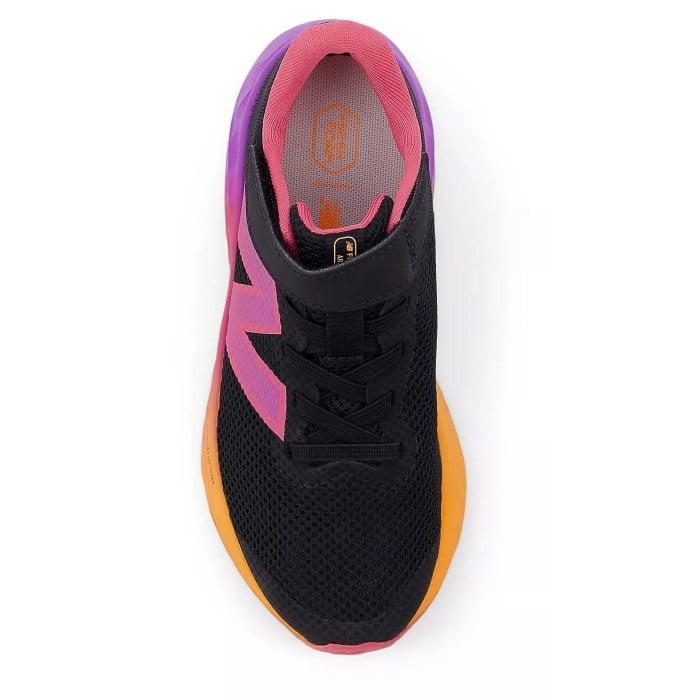 New Balance Fresh Foam Arishi v4 Velcro - Kids Running Shoes - Black/Passionfruit/Dragon Berry/Mango