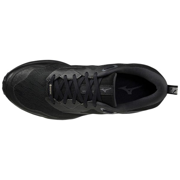 Mizuno Wave Rider GTX - Mens Trail Running Shoes - Triple Black/Ebony