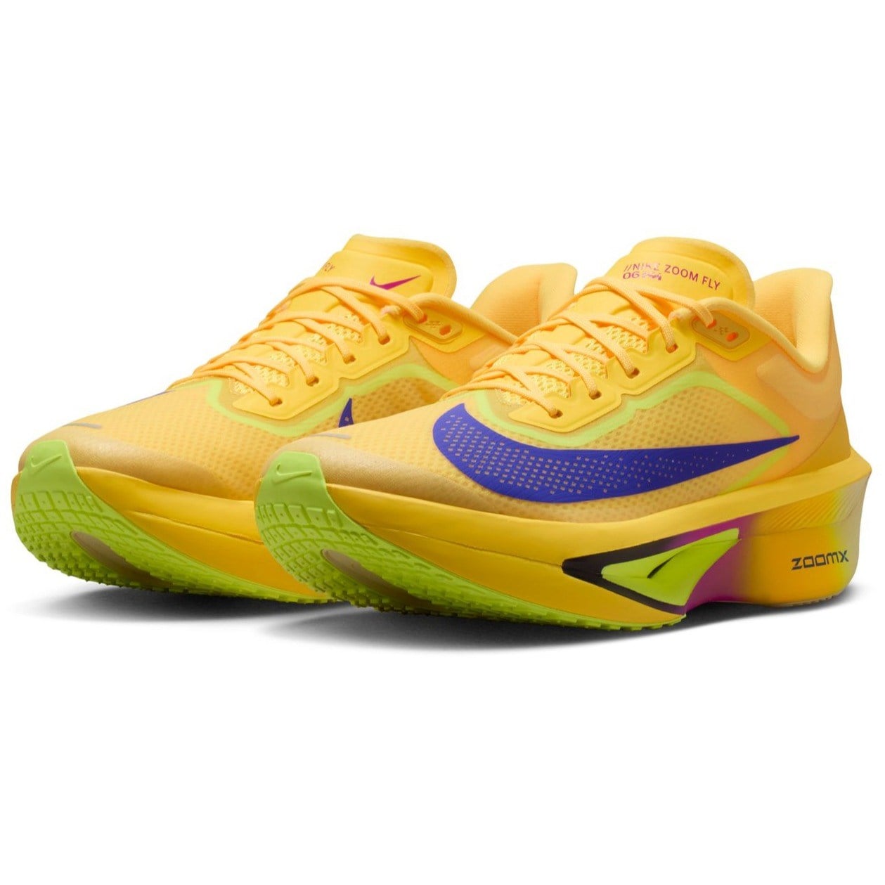 Nike Zoom Fly 6 - Mens Running Shoes - Citron Pulse/Indigo Burst/Volt Ice
