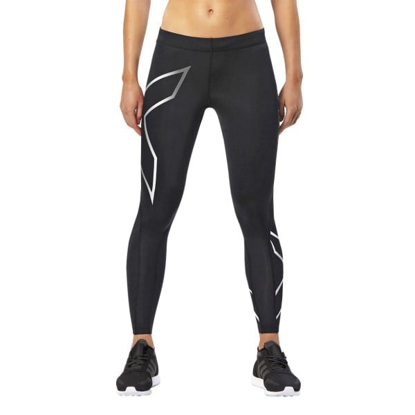 2XU Womens Compression Tights - Black/Silver