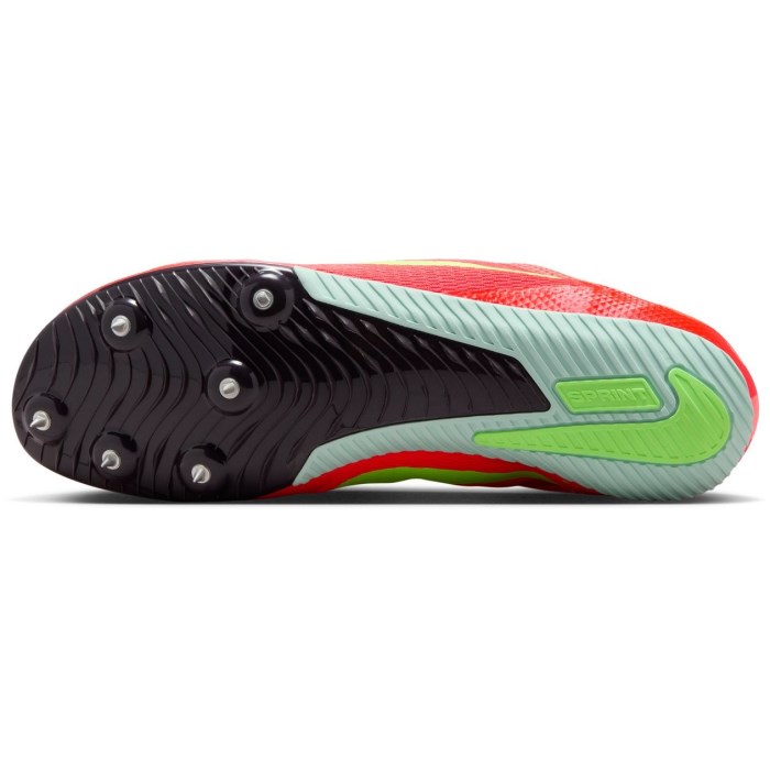 Nike Zoom Rival Sprint - Unisex Sprint Spikes - Bright Crimson/Hyper Orange/Lime Blast/Washed Coral