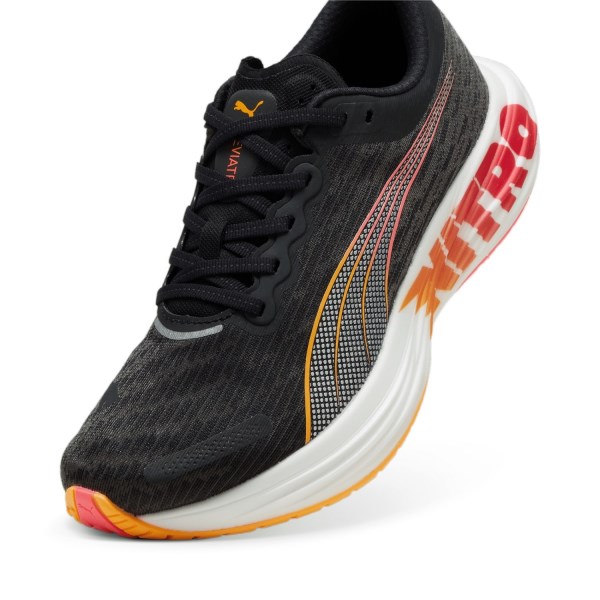 Puma Deviate Nitro 2 - Mens Running Shoes - Black/Sunstream/Sunset Glow