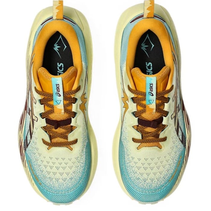 Asics Trabuco Max 4 - Mens Trail Running Shoes - Wheat Yellow/Dark Red