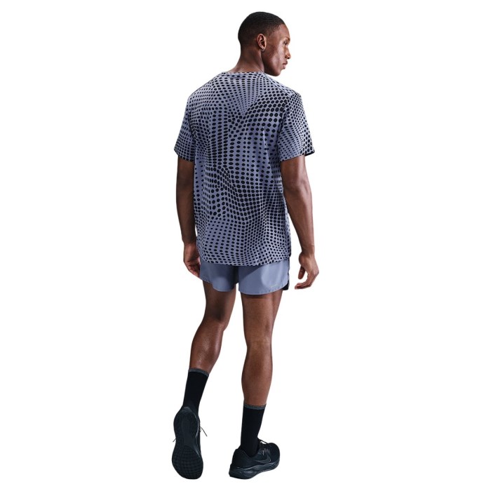 Nike Dri-Fit Stride 5 Inch Brief-Lined Mens Running Shorts - World Indigo/Black/Reflective Silver