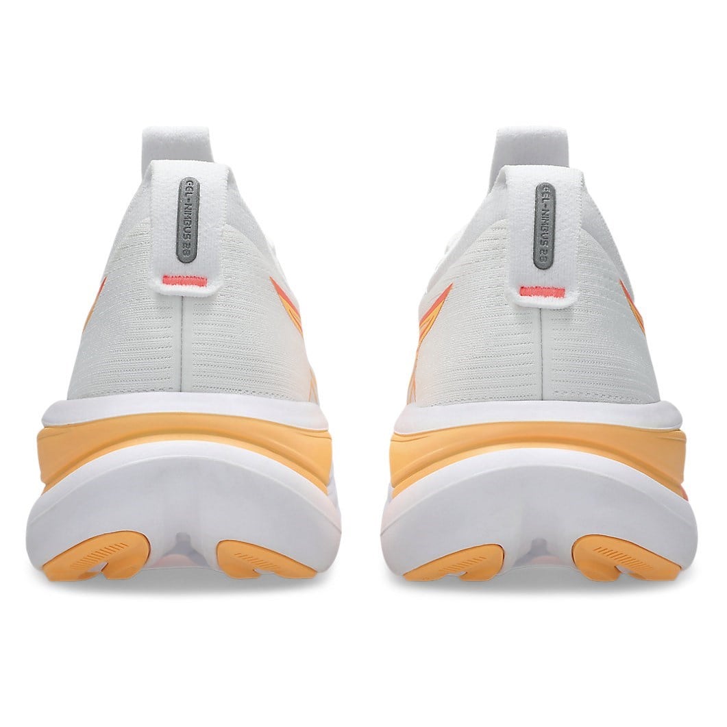 Asics Gel Nimbus 28 - Womens Running Shoes - White/Coral Sun - image 5