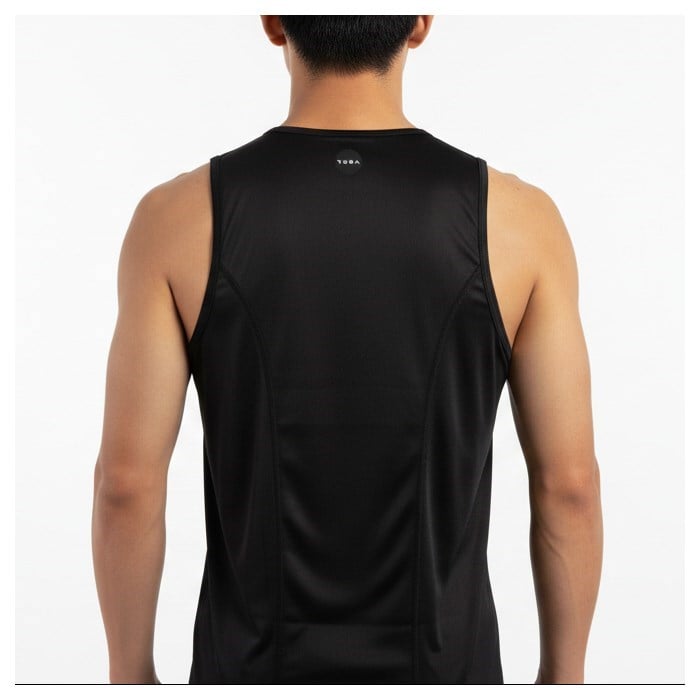 SUB4 Action Mens Running Singlet - Black