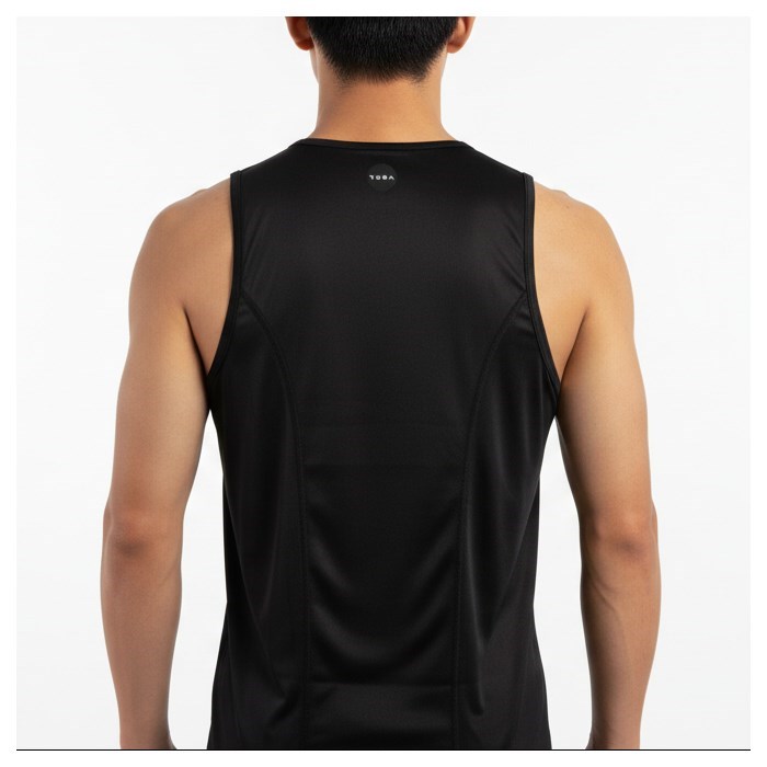 SUB4 Action Mens Running Singlet - Black