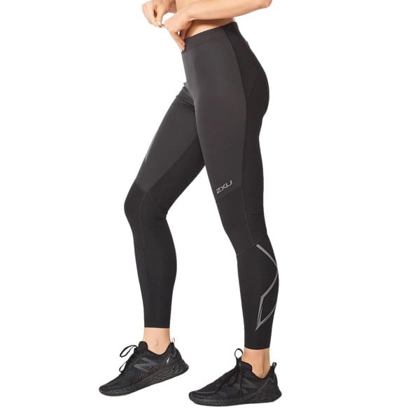 2XU Ignition Shield Womens Compression Tights - Black/Black Reflective