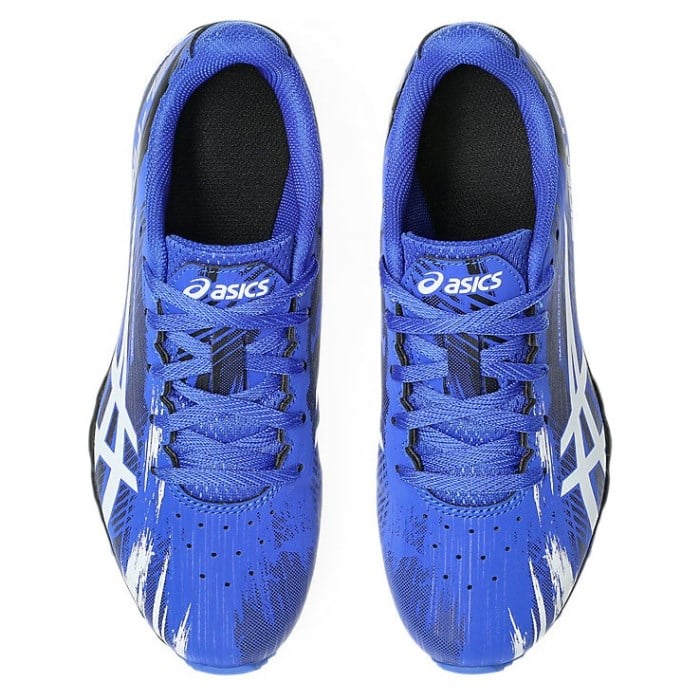 Asics Gel Firestorm 5 - Kids Racing Waffles - Neon Blue/White - image 3