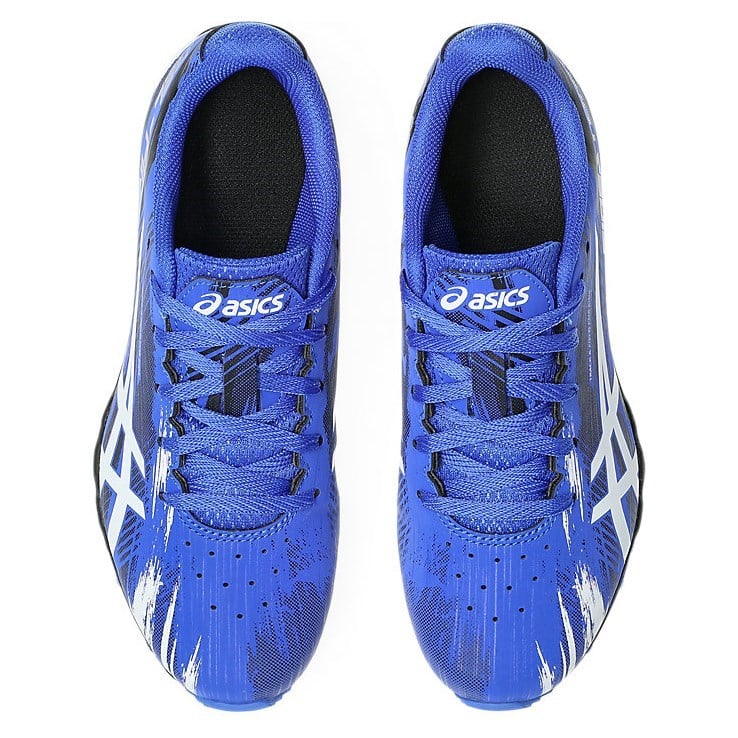 Asics Gel Firestorm 5 - Kids Racing Waffles - Neon Blue/White - image 3