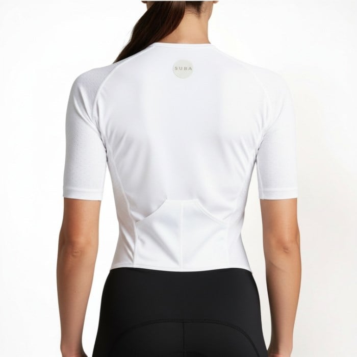 SUB4 Womens Sleeved Triathlon Speedsuit - Action White-Black