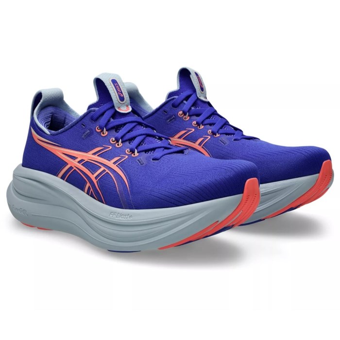 Asics Gel Nimbus 28 - Womens Running Shoes - Cobalt Burst/Sun Coral