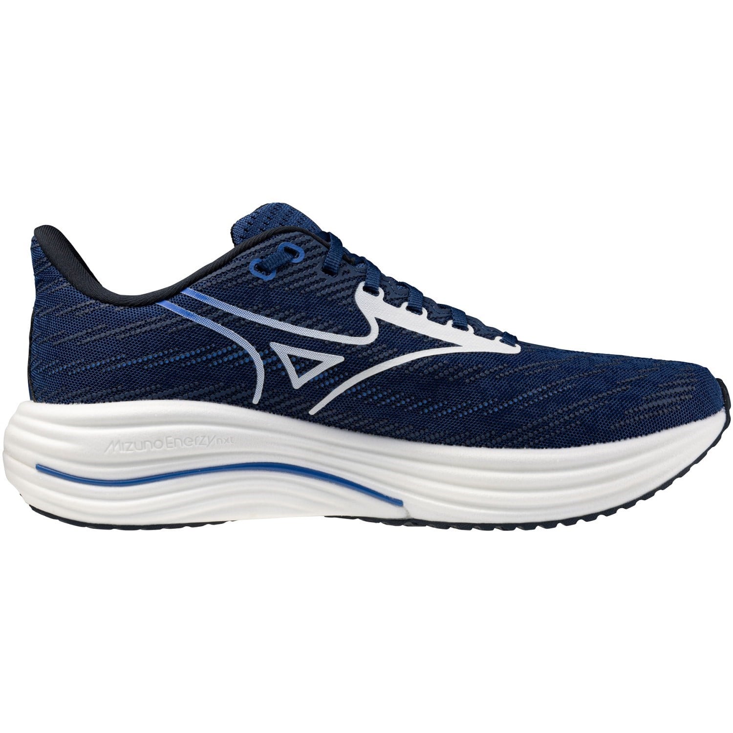 Mizuno Wave Rider 29 - Mens Running Shoes - Estate Blue/White/Lightning Yellow