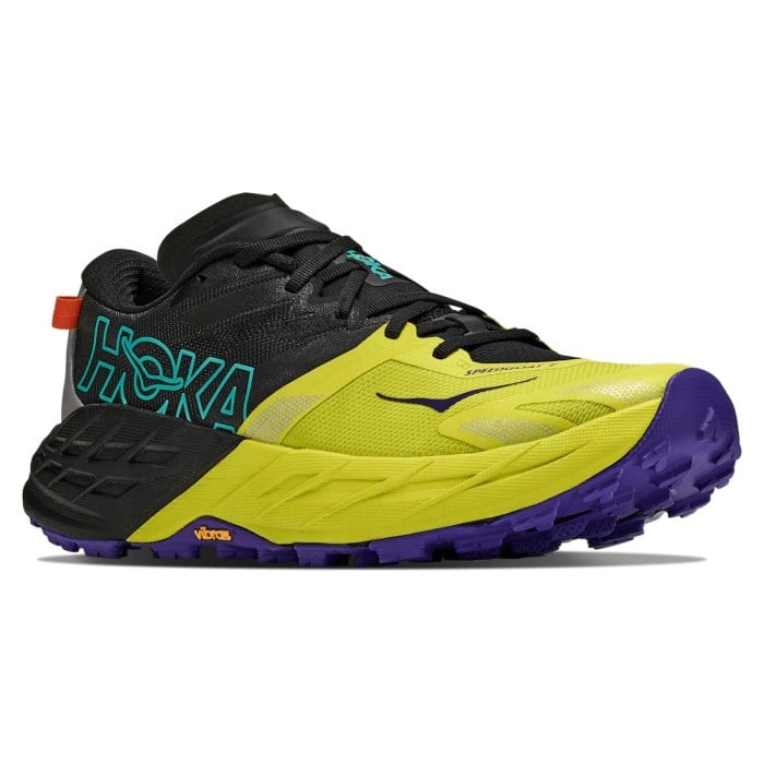 Hoka Speedgoat 7 - Mens Trail Running Shoes - Black/Hoka Citrus - image 2