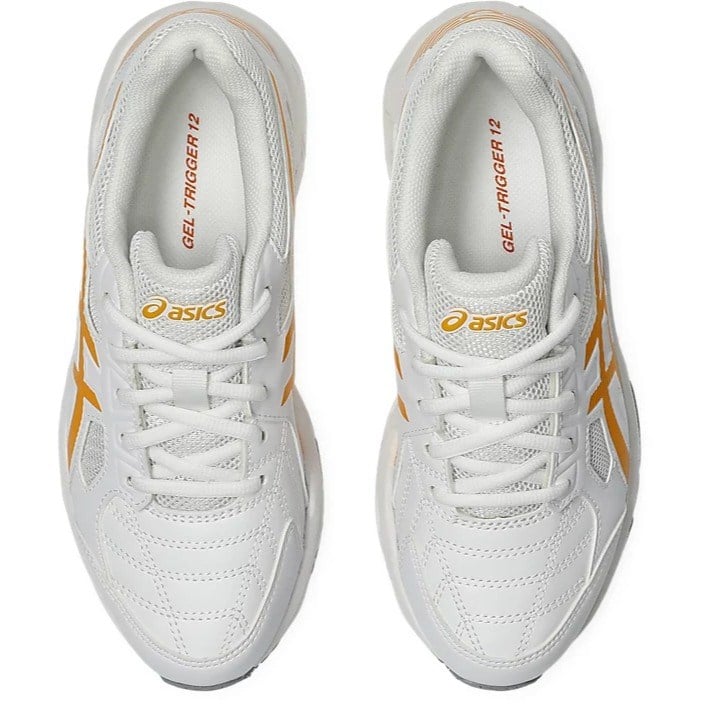 Asics Gel Trigger 12 TX GS - Kids Cross Training Shoes - White/Yamabuki