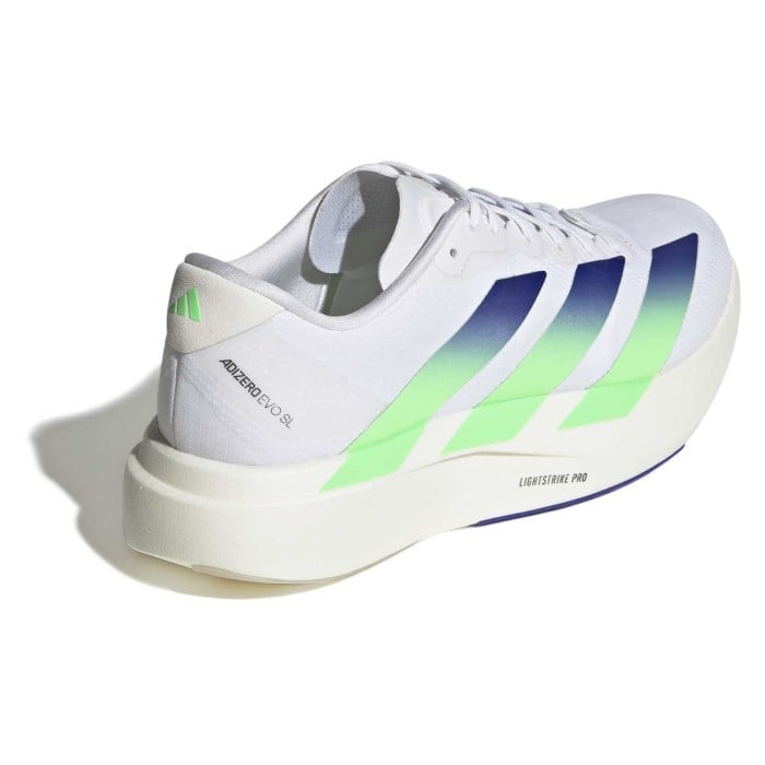 adidas Adizero Evo SL Woven - Mens Running Shoes - White/Beam Green/Chalk White - image 6