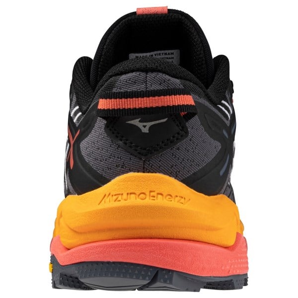 Mizuno Wave Mujin 10 - Womens Trail Running Shoes - Black/White/Hot Coral