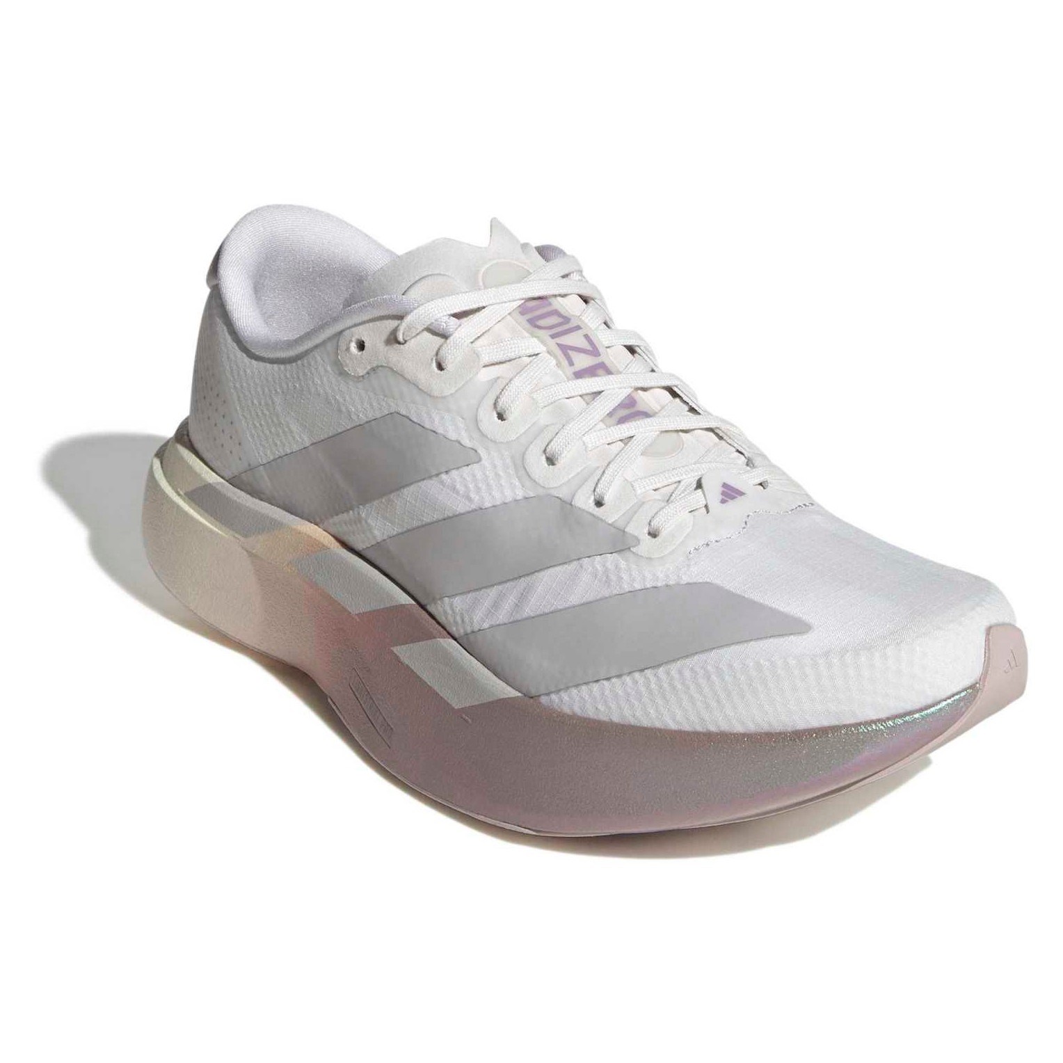 adidas Adizero Evo SL Woven - Womens Running Shoes - Crystal White/Grey Two/Matt Purple Metallic - image 2