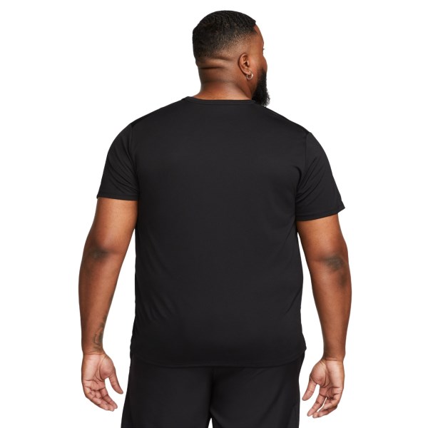 Nike Dri-Fit UV Miler Mens Running T-Shirt - Black/Reflective Silver