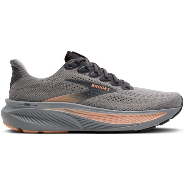Brooks Ghost 17 - Womens Running Shoes - Alloy/Blackened Pearl/Peach