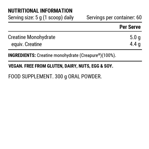 PILLAR Creatine Monohydrate Powder - Unflavoured - 300g