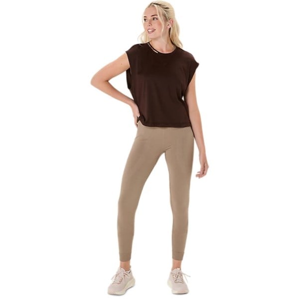 Asics Nagino Flex Short Sleeve Top - Womens - Coffee