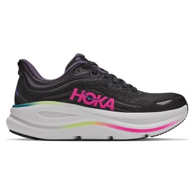 Hoka Bondi 9 - Womens Running Shoes - Black/Neon Dragonfruit