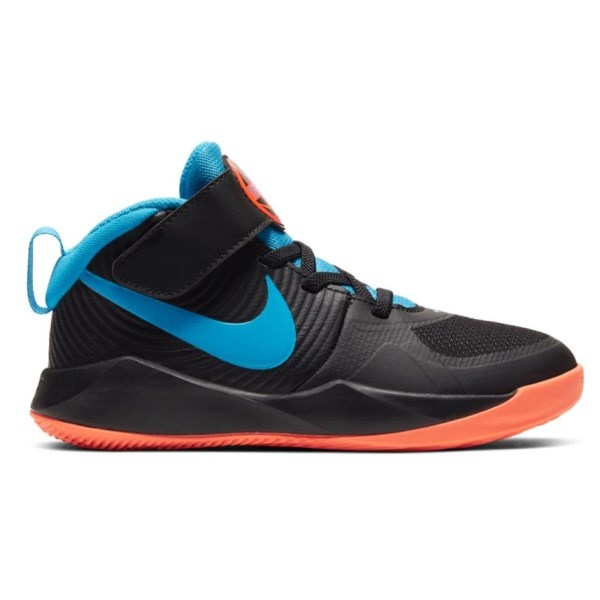 Nike Team Hustle D 9 PS - Kids Basketball Shoes - Black/Laser Blue/Hyper Crimson