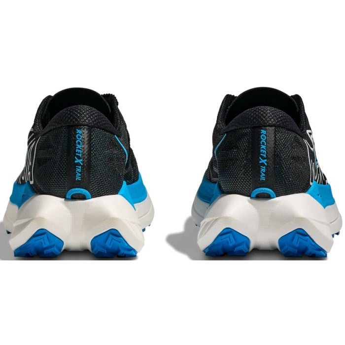 Hoka Rocket X Trail - Womens Trail Running Shoes - Black/Sky Blue