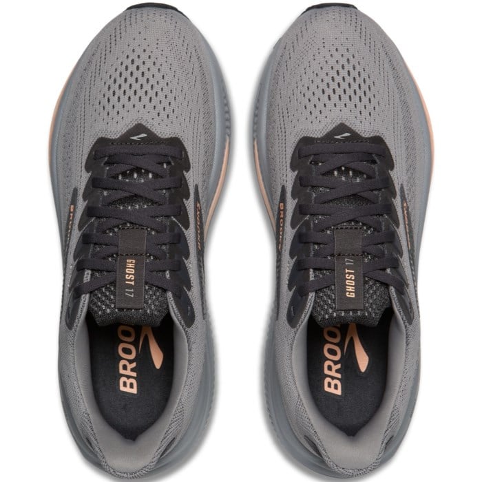 Brooks Ghost 17 - Womens Running Shoes - Alloy/Blackened Pearl/Peach