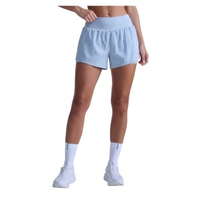 2XU Womens Aero Hi-Rise 2-in-1 3in Shorts - Bay/Bay Reflective