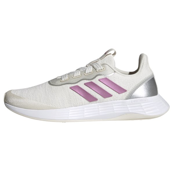 Adidas QT Racer Sport - Womens Sneakers - Chalk White/Cherry Metallic/Metallic Silver