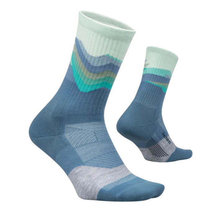 Feetures Trail Max Cushion Mini Crew Running Socks - Tectonic Blue - image 2